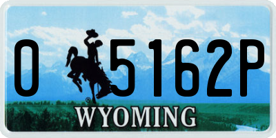 WY license plate 05162P