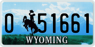 WY license plate 051661