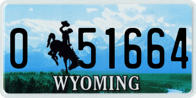 WY license plate 051664