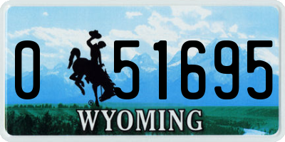 WY license plate 051695