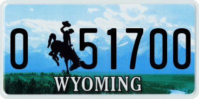 WY license plate 051700