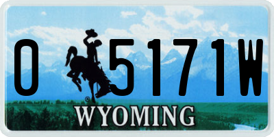 WY license plate 05171W