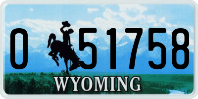 WY license plate 051758
