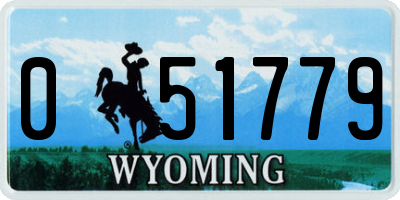 WY license plate 051779