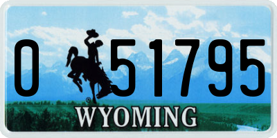 WY license plate 051795