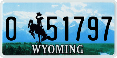 WY license plate 051797
