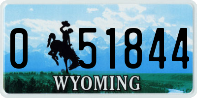 WY license plate 051844