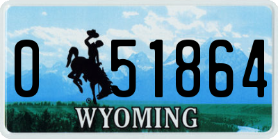 WY license plate 051864