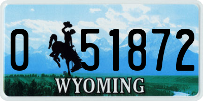 WY license plate 051872