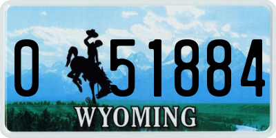 WY license plate 051884