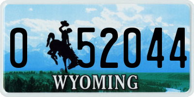 WY license plate 052044