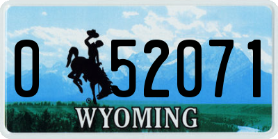 WY license plate 052071