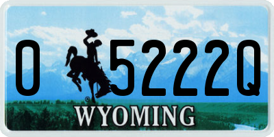 WY license plate 05222Q