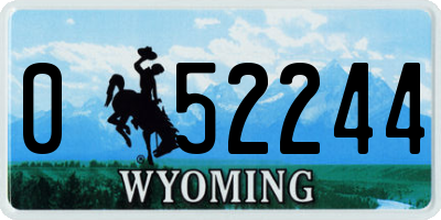 WY license plate 052244