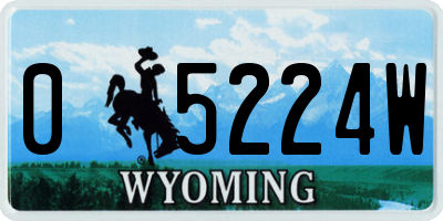 WY license plate 05224W