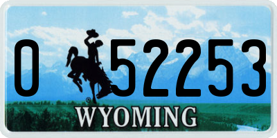 WY license plate 052253