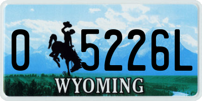WY license plate 05226L