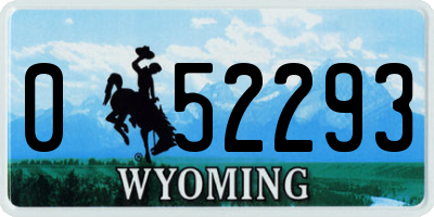 WY license plate 052293