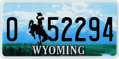 WY license plate 052294