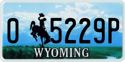 WY license plate 05229P