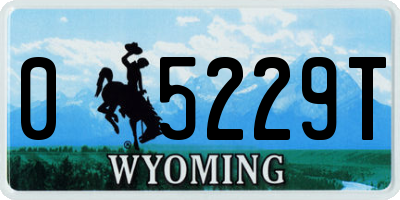 WY license plate 05229T