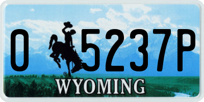 WY license plate 05237P