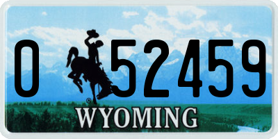 WY license plate 052459