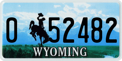 WY license plate 052482