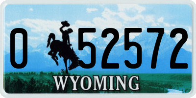 WY license plate 052572