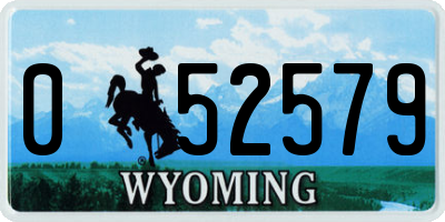 WY license plate 052579
