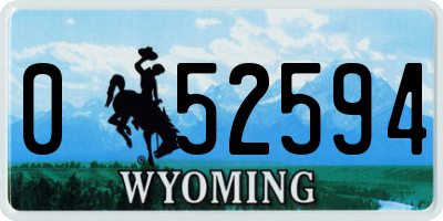 WY license plate 052594
