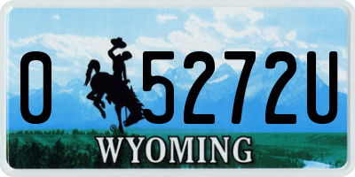 WY license plate 05272U