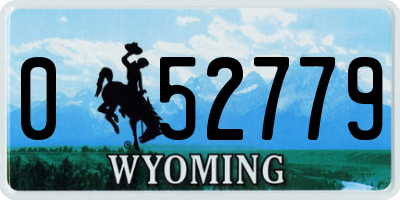 WY license plate 052779