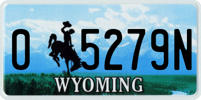 WY license plate 05279N