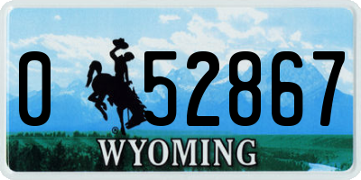 WY license plate 052867