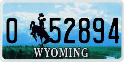 WY license plate 052894
