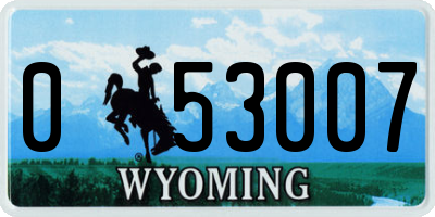 WY license plate 053007