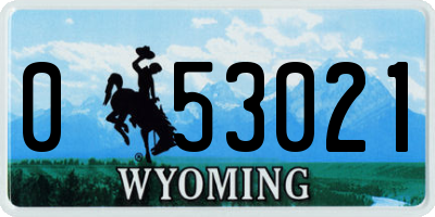 WY license plate 053021