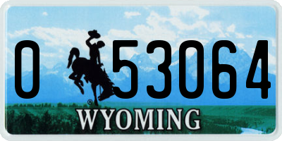 WY license plate 053064