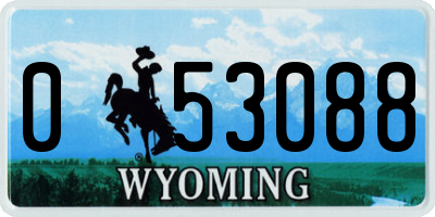 WY license plate 053088