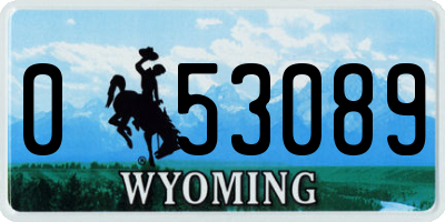 WY license plate 053089
