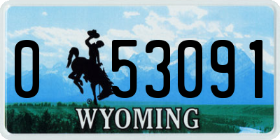 WY license plate 053091