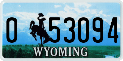 WY license plate 053094