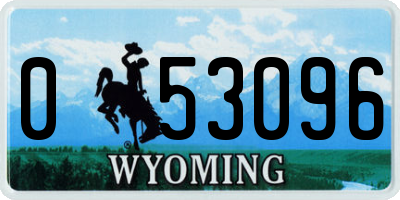 WY license plate 053096