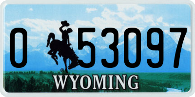 WY license plate 053097