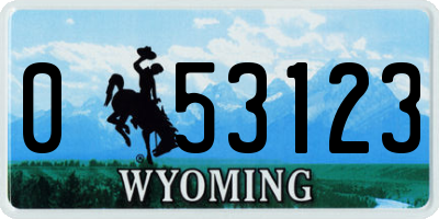 WY license plate 053123