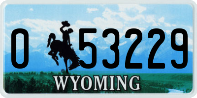 WY license plate 053229