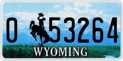 WY license plate 053264