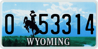 WY license plate 053314