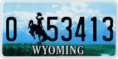 WY license plate 053413